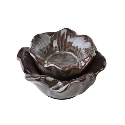 YARINE Świecznik Kwiat 11x11x6cm fioletowy