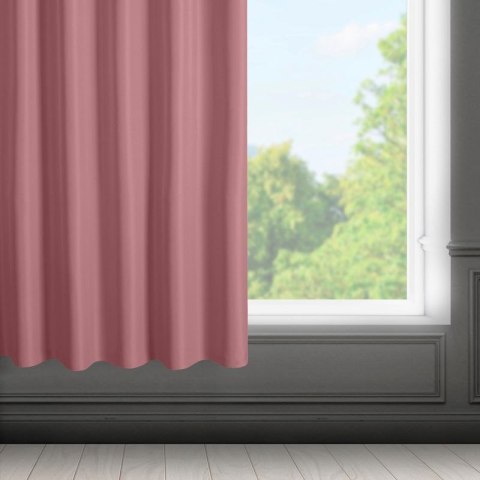 Zasłona 140x175 Rita różowa ciemna gotowa na taśmie żabki tunel agrafki Eurofirany