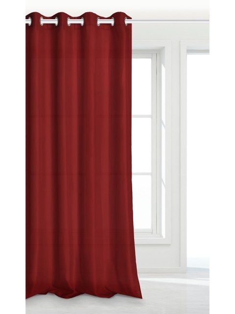 Zasłona gotowa 140x250 czerwona na przelotkach Viva do salonu