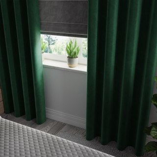 Zasłona gotowa na przelotkach 140x230 010 ciemna zielona Velvi