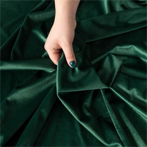 Zasłona gotowa na przelotkach 140x230 010 ciemna zielona Velvi