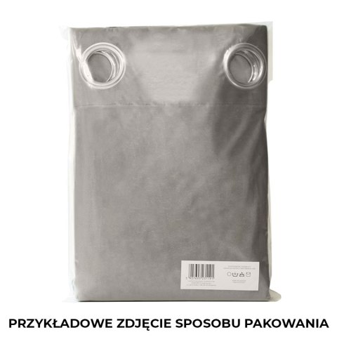 Zasłona gotowa na przelotkach 140x230 010 ciemna zielona Velvi