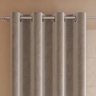 Zasłona gotowa na przelotkach 140x230 017 szaro beżowa Velvi