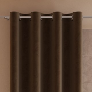 Zasłona gotowa na przelotkach 140x250 002 brązowa Velvi