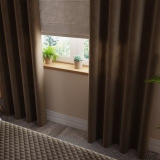 Zasłona gotowa na przelotkach 140x250 002 brązowa Velvi