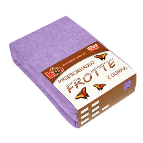 Prześcieradło frotte z gumką 200x220 fioletowe 022 grube 200g/m2 KARO Prześcieradło frotte z gumką 200x220 fioletowe 022 grube 200g/m2 KARO
