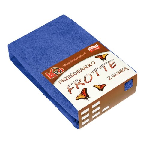Prześcieradło frotte z gumką 90x200 szafirowe 029 grube 200g/m2 KARO Prześcieradło frotte z gumką 90x200 szafirowe 029 grube 200g/m2 KARO