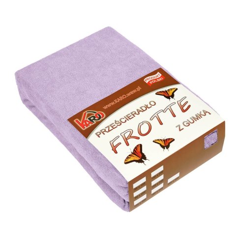 Prześcieradło frotte z gumką 90x200 wrzosowe 036 grube 200g/m2 KARO Prześcieradło frotte z gumką 90x200 wrzosowe 036 grube 200g/m2 KARO