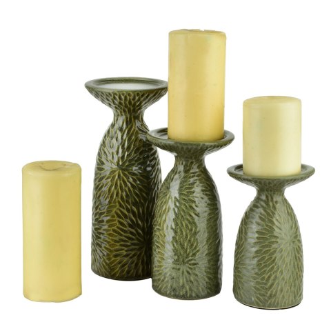 YARINE GREEN Świecznik 11x10x20cm YARINE GREEN Świecznik 11x10x20cm