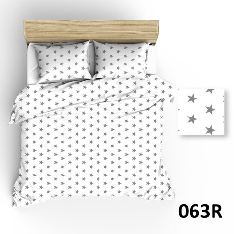 Poszewka bawełniana 40x40 R063 biała gwiazdki szare 126N Poszewka bawełniana 40x40 R063 biała gwiazdki szare 126N