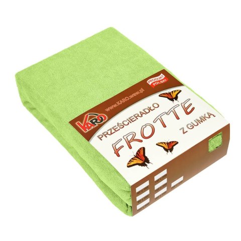 Prześcieradło frotte z gumką 140x200 limonkowe 058 grube 200g/m2 KARO Prześcieradło frotte z gumką 140x200 limonkowe 058 grube 200g/m2 KARO