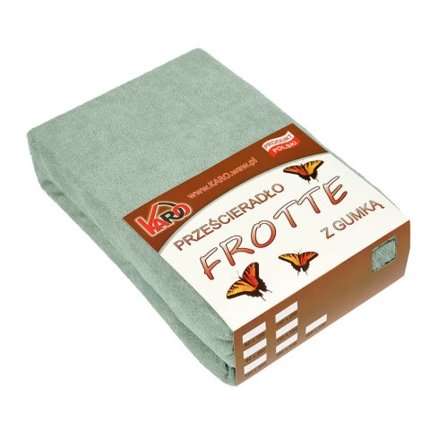 Prześcieradło frotte z gumką 140x200 oliwkowe 013 grube 200g/m2 KARO Prześcieradło frotte z gumką 140x200 oliwkowe 013 grube 200g/m2 KARO