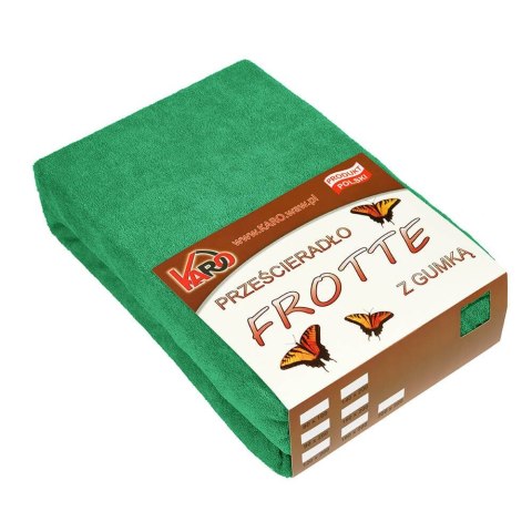 Prześcieradło frotte z gumką 140x200 zielone trawiaste 049 grube 200g/m2 KARO Prześcieradło frotte z gumką 140x200 zielone trawiaste 049 grube 200g/m2 KARO