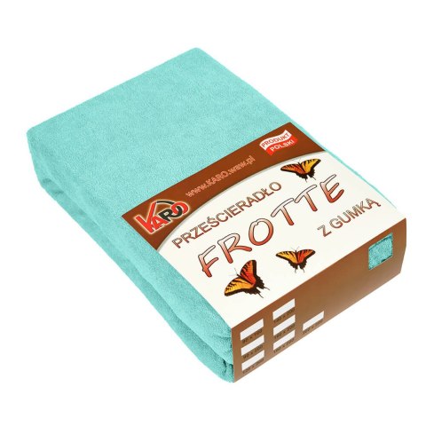 Prześcieradło frotte z gumką 80x160 miętowe 054 grube 200g/m2 KARO Prześcieradło frotte z gumką 80x160 miętowe 054 grube 200g/m2 KARO