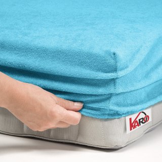 Prześcieradło frotte z gumką 80x160 turkusowe 030 grube 200g/m2 KARO