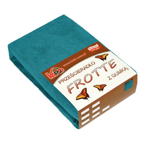Prześcieradło frotte z gumką 80x160 turkusowe morskie 048 grube 200g/m2 KARO Prześcieradło frotte z gumką 80x160 turkusowe morskie 048 grube 200g/m2 KARO