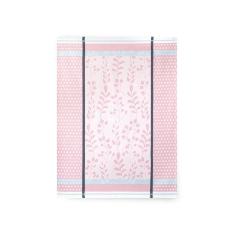 Ścierka do naczyń 50x70 Flora różowa listki kropki 8581/2 Ścierka do naczyń 50x70 Flora różowa listki kropki 8581/2