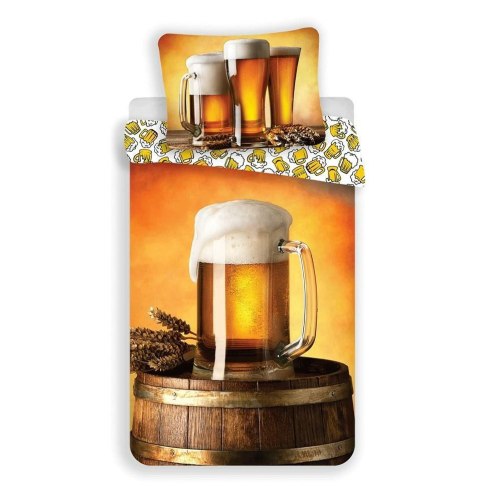 Pościel bawełniana 140x200 Kufel Piwa Beer młodzieżowa 3853 Pościel bawełniana 140x200 Kufel Piwa Beer młodzieżowa 3853