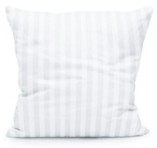 Poszewka adamaszkowa 70x80 Tivoli biała paski 1 cm na zakład 20cm 140 g/m2 satynowo atłasowa