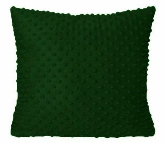 Poszewka dekoracyjna 40x40 Minky zielona butelkowa 49