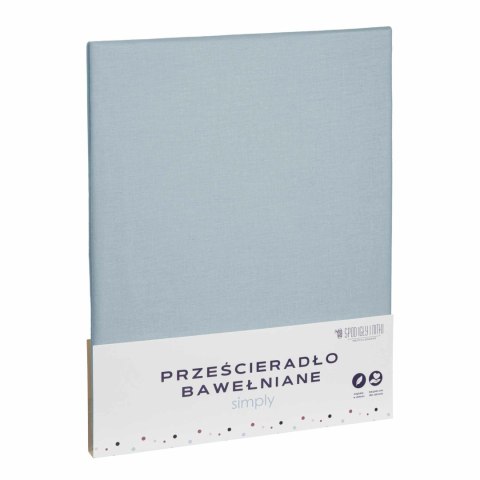 Prześcieradło bawełniane 220x200 szare jednobarwne Simply Prześcieradło bawełniane 220x200 szare jednobarwne Simply
