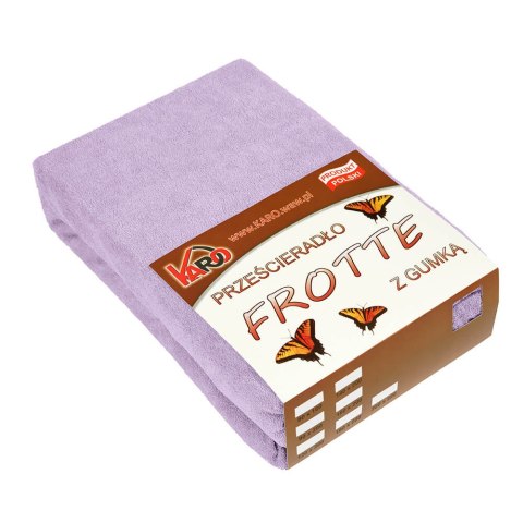 Prześcieradło frotte z gumką 220x240 wrzosowe 036 grube 200g/m2 KARO Prześcieradło frotte z gumką 220x240 wrzosowe 036 grube 200g/m2 KARO