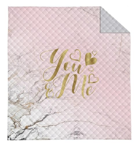 Narzuta dekoracyjna 220x240 You&Me różowa pudrowa złota K_68 112 Bedspread Narzuta dekoracyjna 220x240 You&Me różowa pudrowa złota K_68 112 Bedspread