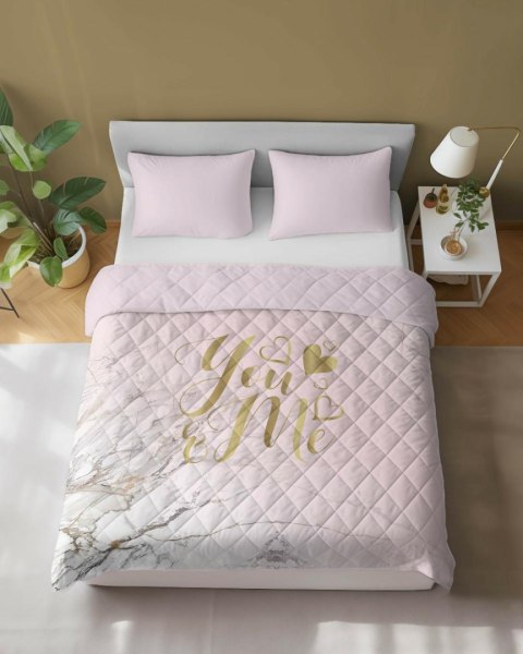 Narzuta dekoracyjna 220x240 You&Me różowa pudrowa złota K_68 112 Bedspread Narzuta dekoracyjna 220x240 You&Me różowa pudrowa złota K_68 112 Bedspread