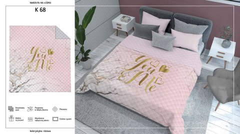 Narzuta dekoracyjna 220x240 You&Me różowa pudrowa złota K_68 112 Bedspread Narzuta dekoracyjna 220x240 You&Me różowa pudrowa złota K_68 112 Bedspread