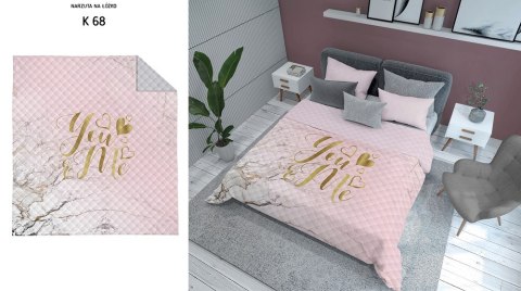 Narzuta dekoracyjna 220x240 You&Me różowa pudrowa złota K_68 112 Bedspread Narzuta dekoracyjna 220x240 You&Me różowa pudrowa złota K_68 112 Bedspread