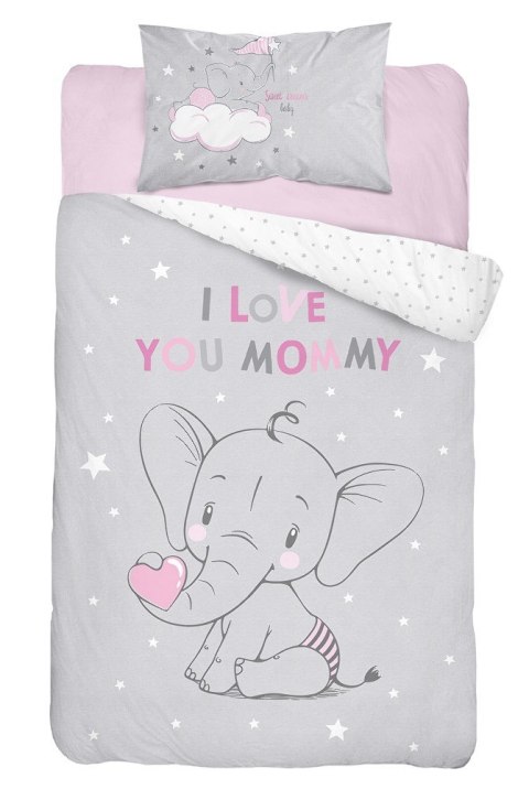 Pościel bawełniana 90x120 Słonik 3621 A mam już tyle lat miesięcy i dni różowa szara dziecięca Kids 1 Pościel bawełniana 90x120 Słonik 3621 A mam już tyle lat miesięcy i dni różowa szara dziecięca Kids 1