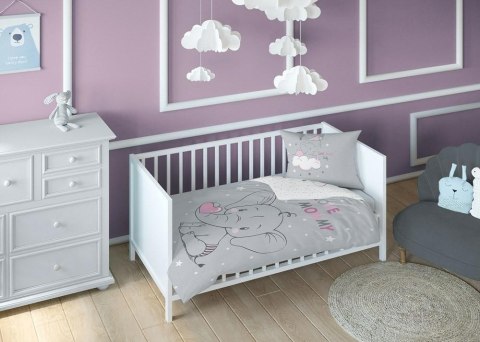 Pościel bawełniana 90x120 Słonik 3621 A mam już tyle lat miesięcy i dni różowa szara dziecięca Kids 1 Pościel bawełniana 90x120 Słonik 3621 A mam już tyle lat miesięcy i dni różowa szara dziecięca Kids 1