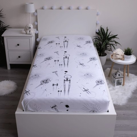Prześcieradło bawełniane z gumką 90x200 Star Wars 1476 Gwiezdne Wojny dla dzieci Prześcieradło bawełniane z gumką 90x200 Star Wars 1476 Gwiezdne Wojny dla dzieci