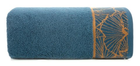 Ręcznik 50x90 Musa 3 granatowy liście miłorzębu 500g/2 frotte Limited Collection Eurofirany Ręcznik 50x90 Musa 3 granatowy liście miłorzębu 500g/2 frotte Limited Collection Eurofirany