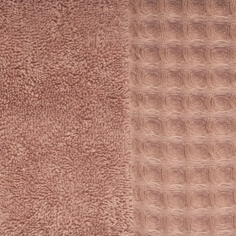 Ręcznik Avinion 50x90 pudrowy frotte z ozdobną bordiurą z wzorem wafla 500 g/m2 Terra Collection Eurofirany Ręcznik Avinion 50x90 pudrowy frotte z ozdobną bordiurą z wzorem wafla 500 g/m2 Terra Collection Eurofirany