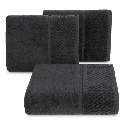 Ręcznik Ibiza 70x140 czarny 550g/m2 frotte Eurofirany