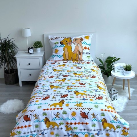 Pościel bawełniana 140x200 Król lew "Africa" biała żółta kolorowa poszewka 70x90 JF 02 Pościel bawełniana 140x200 Król lew "Africa" biała żółta kolorowa poszewka 70x90 JF 02