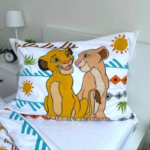 Pościel bawełniana 140x200 Król lew "Africa" biała żółta kolorowa poszewka 70x90 JF 02 Pościel bawełniana 140x200 Król lew "Africa" biała żółta kolorowa poszewka 70x90 JF 02