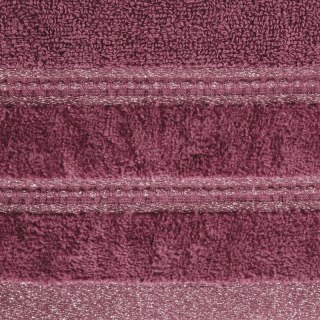 Ręcznik Glory 1 30x50 bordowy z welurową bordiurą i błyszczącą nicią 500g/m2 Eurofirany