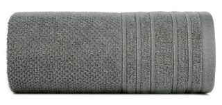 Ręcznik Glory 3 30x50 stalowy z welurową bordiurą i błyszczącą nicią 500g/m2 Eurofirany