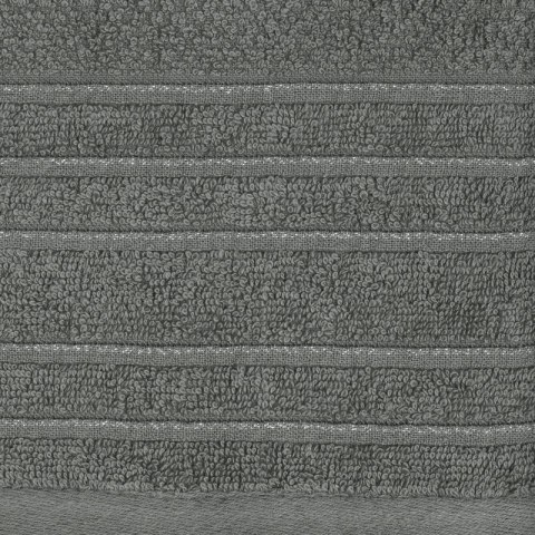 Ręcznik Glory 3 30x50 stalowy z welurową bordiurą i błyszczącą nicią 500g/m2 Eurofirany Ręcznik Glory 3 30x50 stalowy z welurową bordiurą i błyszczącą nicią 500g/m2 Eurofirany