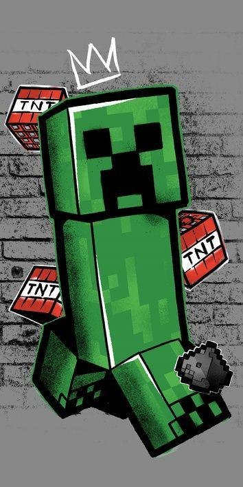 Ręcznik plażowy 70x140 Minecraft Metro Art Creeper szary bawełniany frotte dziecięcy Ręcznik plażowy 70x140 Minecraft Metro Art Creeper szary bawełniany frotte dziecięcy