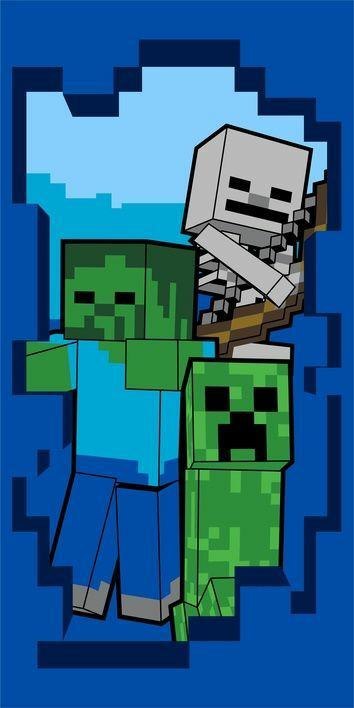 Ręcznik plażowy 70x140 Minecraft Strzeż się bawełniany frotte dziecięcy Ręcznik plażowy 70x140 Minecraft Strzeż się bawełniany frotte dziecięcy
