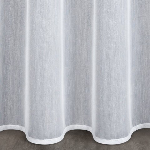Firana 140x260 Mirea biała błyszcząca gotowa na przelotkach Eurofirany