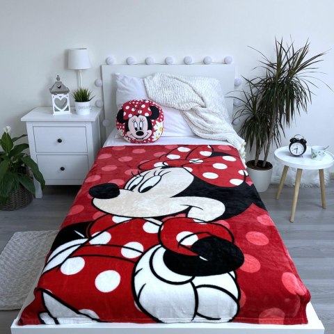 Kocyk z mikrofibry 100x150 Myszka Minie czerwona JF23 Kocyk z mikrofibry 100x150 Myszka Minie czerwona JF23