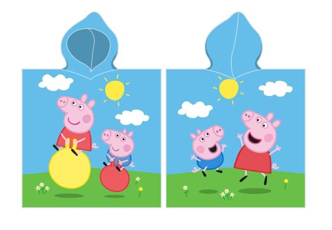 Poncho dla dzieci 50x115 Świnka Peppa Pig ręcznik z kapturem dziecięce Summer Poncho dla dzieci 50x115 Świnka Peppa Pig ręcznik z kapturem dziecięce Summer