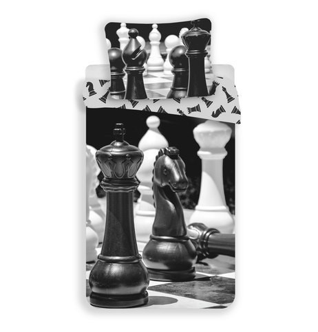 Pościel bawełniana 140x200 szachy poszewka 70x90 chess August 23 Pościel bawełniana 140x200 szachy poszewka 70x90 chess August 23