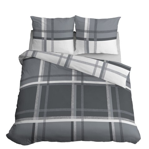 Pościel satynowa 220x200 szara biała 4674 A Home Satin 40