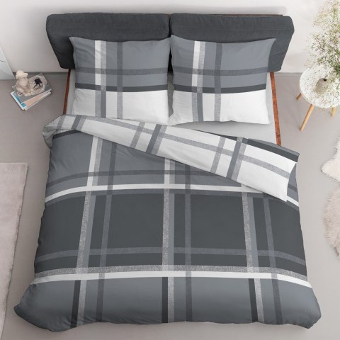 Pościel satynowa 220x200 szara biała 4674 A Home Satin 40
