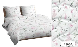 Poszewka bawełniana 40x40 biała różowa kwiatki 4166 A bawełna Max